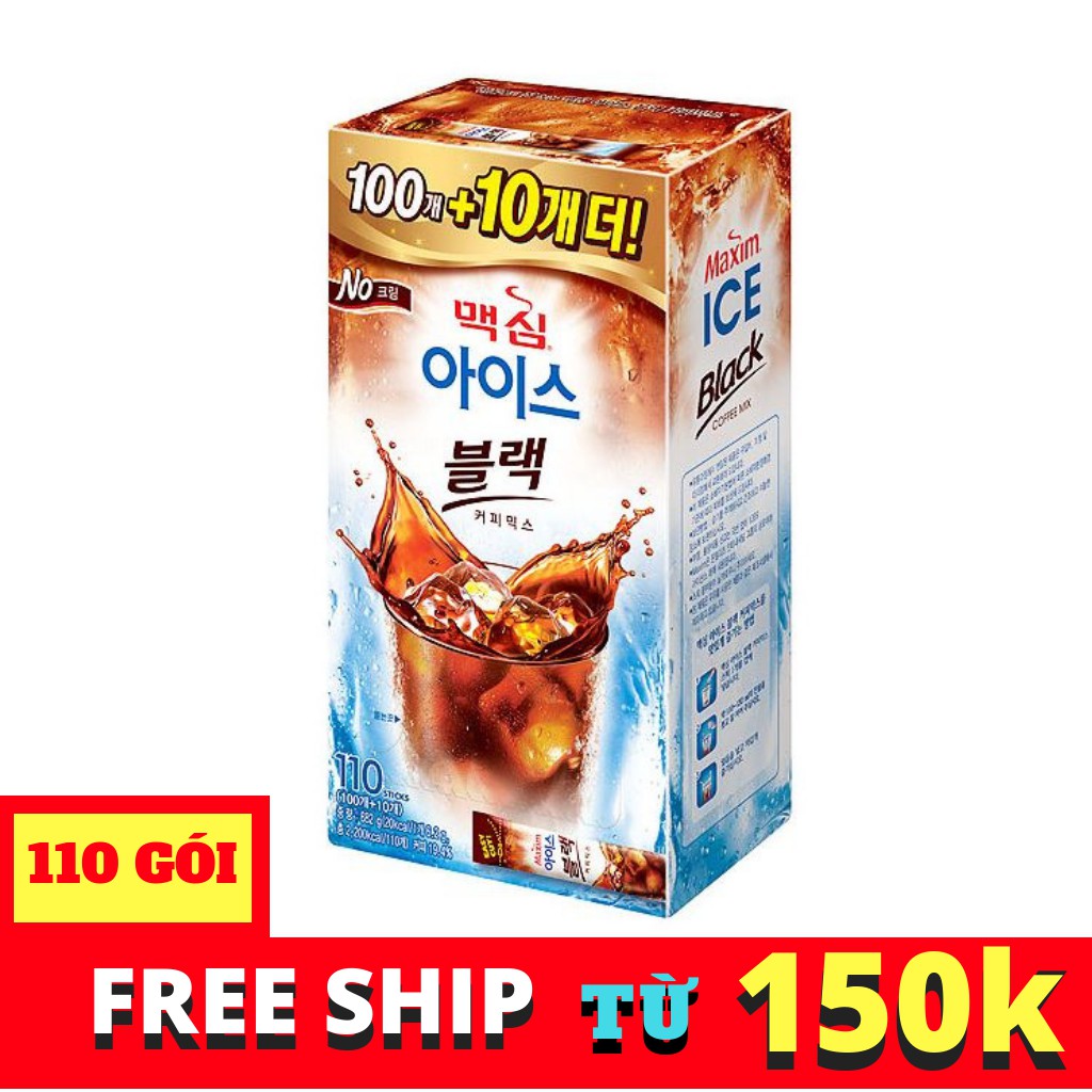 CÀ PHÊ ĐEN ĐÁ MAXIM DONGSUH HÀN QUỐC HỘP 110 GÓI