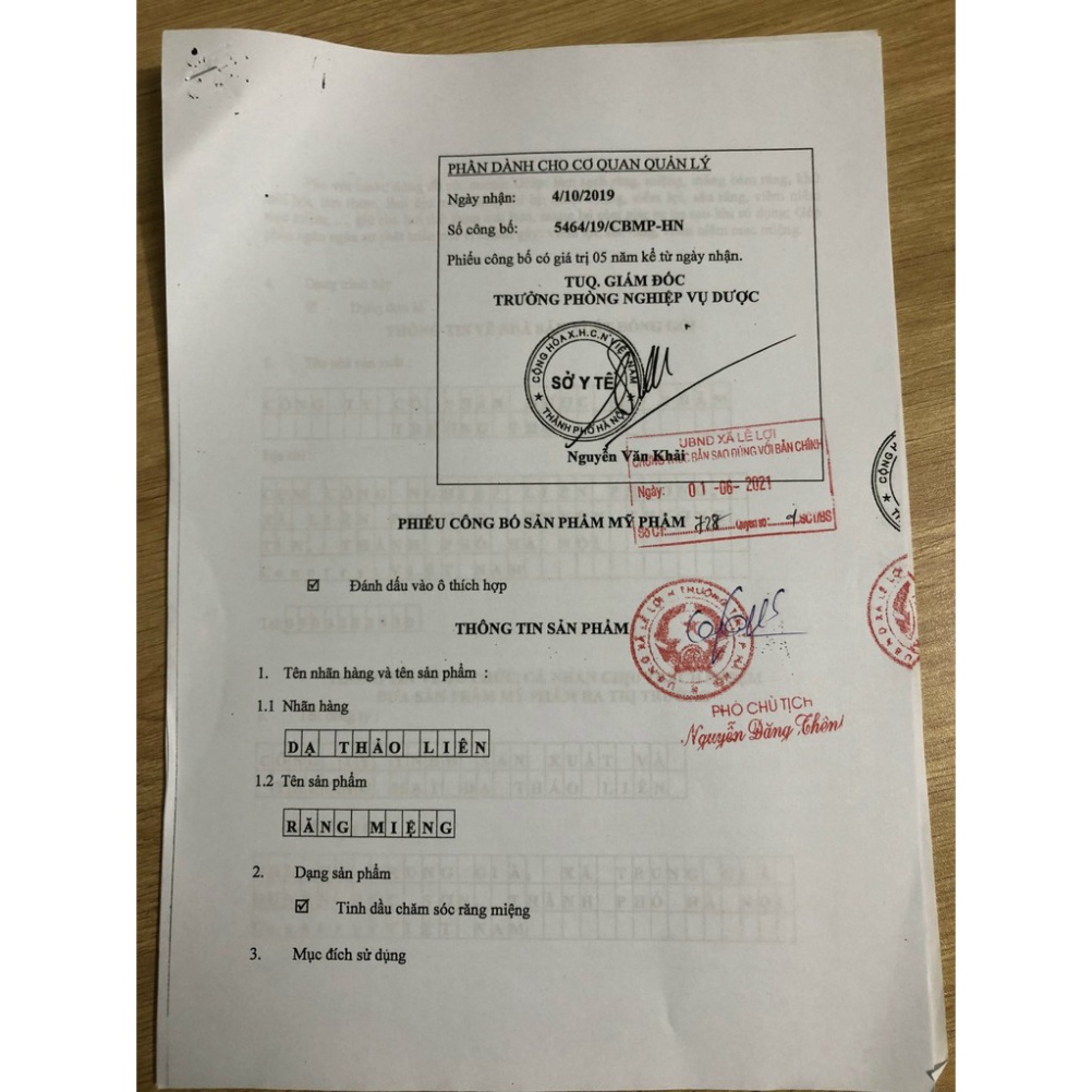 Tinh Dầu Răng Miệng Dạ Thảo Liên không sâu răng hôi miệng chảy máu chân răng