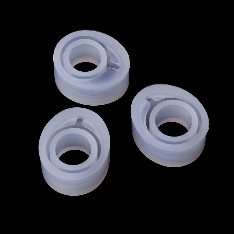 1 Bộ Khuôn Silicone 3 Kích Cỡ Làm Nhẫn Epoxy Resin DIY