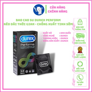 Bao cao su Durex performa [MUA 2 TẶNG 1], Bao Cao Su Kéo Dài Thời Gian, Chống Xuất Tinh Sớm.