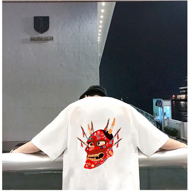 Áo thun unisex form rộng phong cách Nhật Bản đẹp độc lạ vải dày mịn 2019T1667