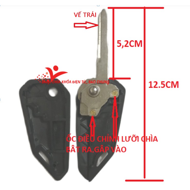 Chìa xe MSX độ gập dành cho xe máy wave S, wave Rsx, wave blade,wave @ đời mới,airblade , winner, sh việt...