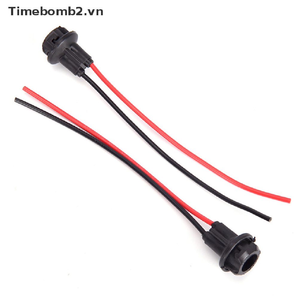 Bộ 1 Giá Đỡ Bóng Đèn T10 W5W Bằng Cao Su Mềm Cho Xe Hơi /