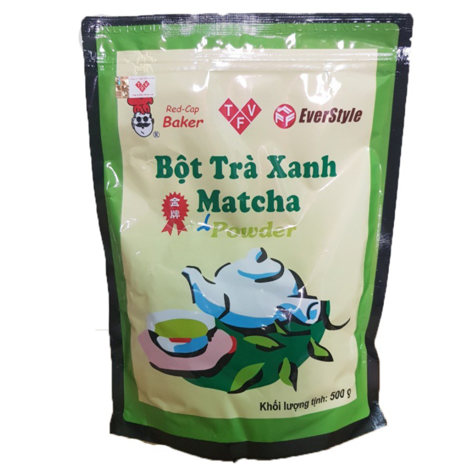 Bột trà xanh Everstyle Red-cap Baker 500g- xuất xứ Đài Loan- bột matcha dùng trong pha chế và làm bánh