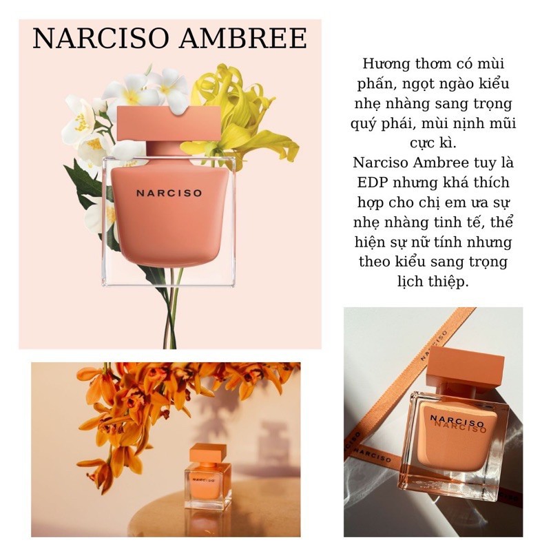 {Chính Hãng} Nước Hoa Nữ 𝐍𝐚𝐫𝐜𝐢𝐬𝐨 𝐀𝐦𝐛𝐫𝐞𝐞 𝐄𝐃𝐏