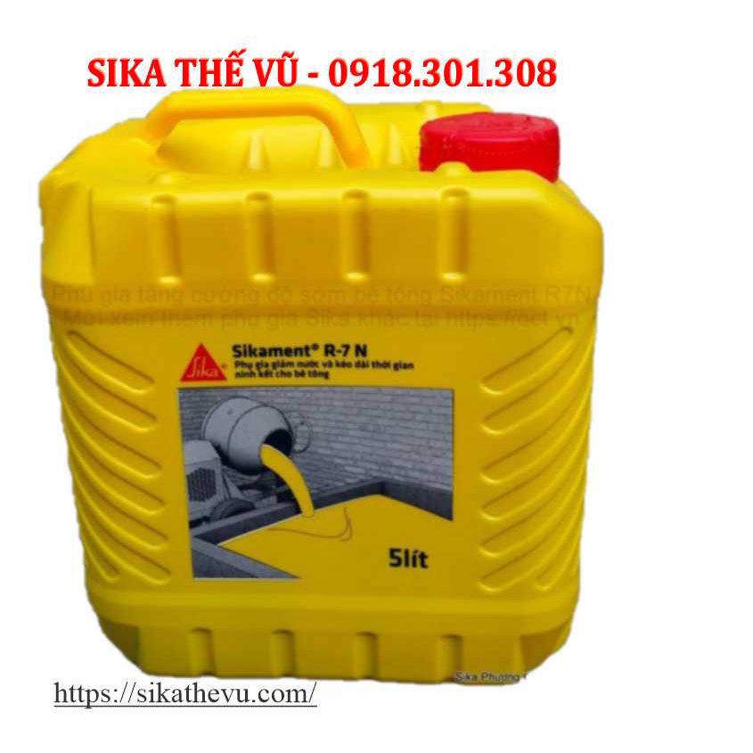 Sika - Phụ gia bê tông giúp tháo cospha sớm Sikament R-7N (Can 5 lít) SIKA THẾ VŨ