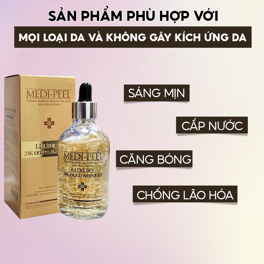 Serum vàng 24k Gold MEDIPEEL làm trắng da chống lão hóa tái tạo và săn chắc da Hàn Quốc 100ml