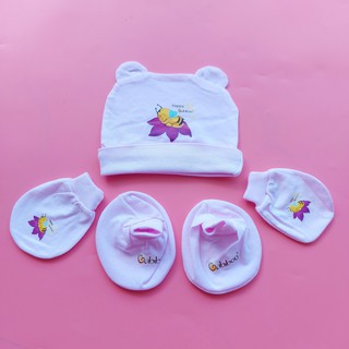 Set bao tay chân và nón Cotton Babiboo BBC13 | Shopee Việt Nam