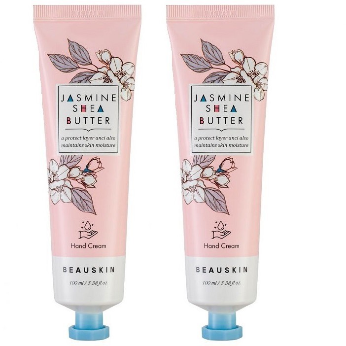Combo 2 tuýp kem dưỡng da tay da chân Jasmine Shea Butter Beauskin tinh chất bơ và hoa nhài hàn quốc 100ml/tuýp