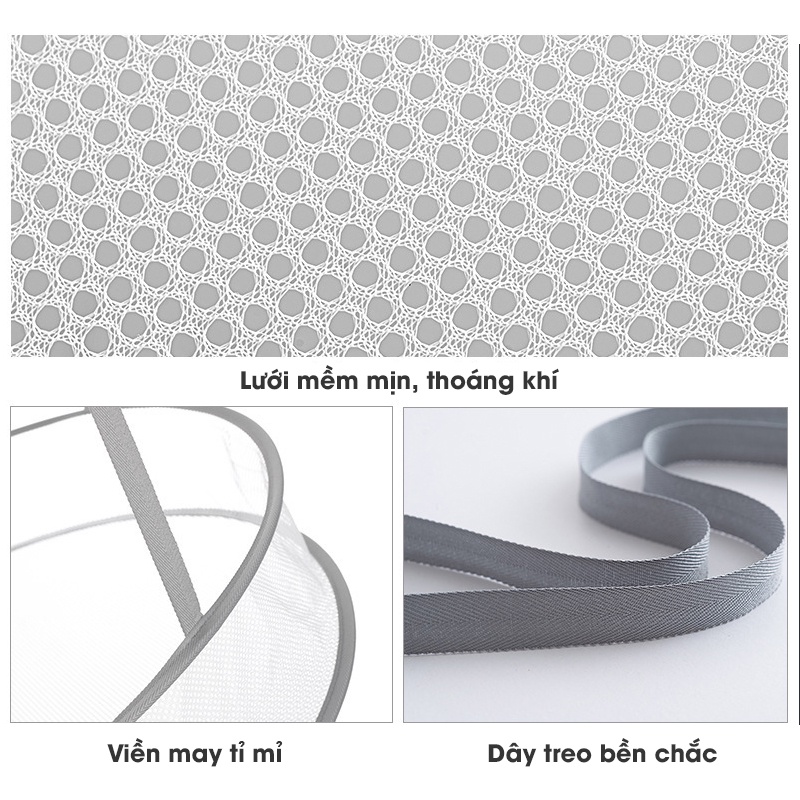 Giỏ Lưới Phơi Đồ Trang Điểm, Tất Vớ, Đồ Lót Có Móc Treo - Rổ Lưới Treo Phơi Khô Đồ