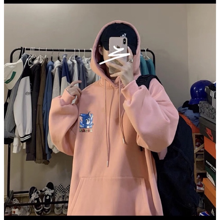 Áo hoodie nỉ bông tom & jerry M494