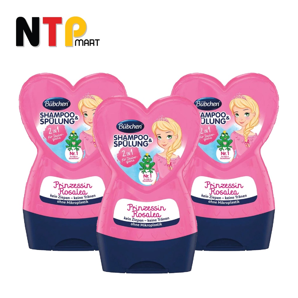 Dầu Gội Xả Bubchen Shampoo Pülung 2in1 Công Chúa Rosalea chai 230ml nhập khẩu Đức