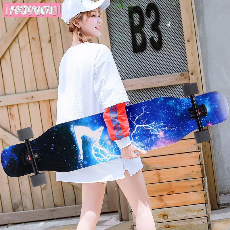 Ván trượt longboard thể thao kích thước dài 107 cm gỗ phong ép 7 lớp