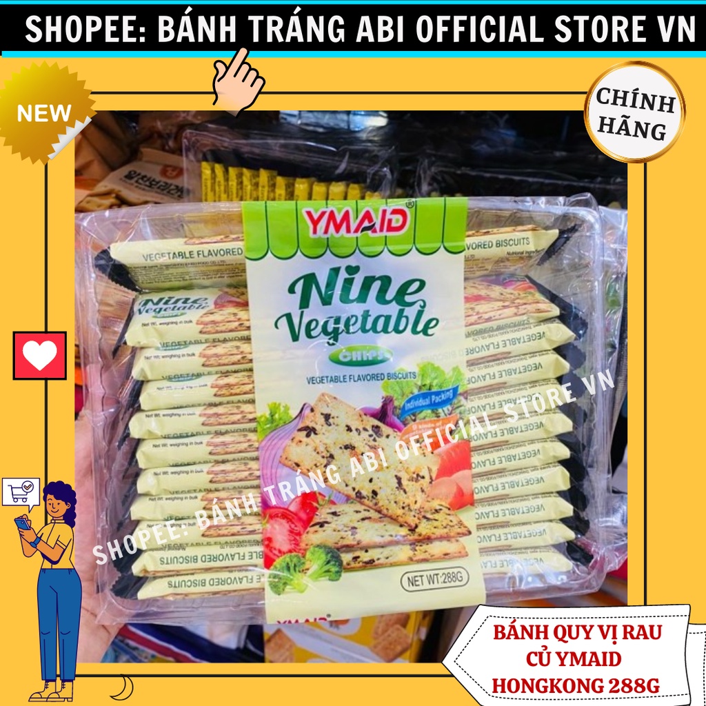 Bánh quy giòn vị rau củ YMAID 288gr