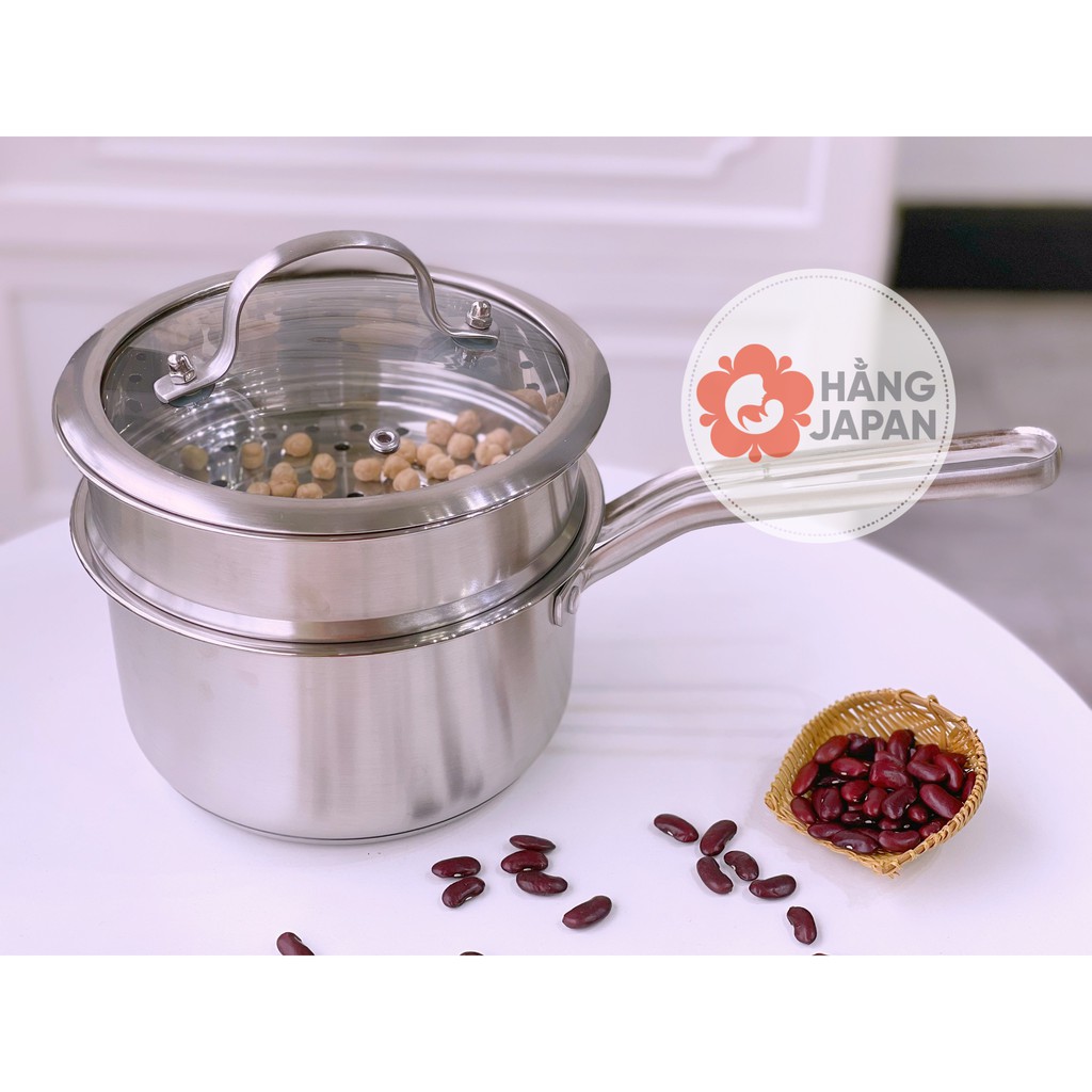 Quánh MILK POT 2&amp;1 dùng đa dạng các loại bếp: gas, từ, hồng ngoại
