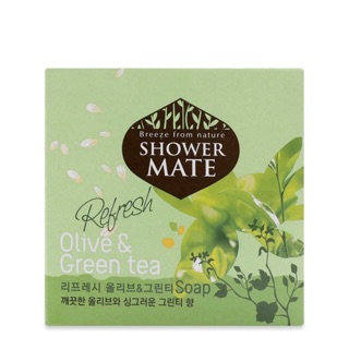 Xà bông dưỡng da cao cấp shower mate olive trà xanh - hoa đào hoa hồng 100g