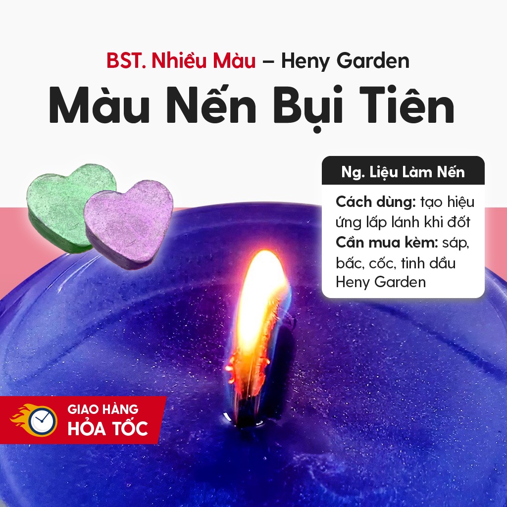 Màu Làm Nến Bụi Tiên HENY GARDEN Tạo Hiệu Ứng Lấp Lánh Khi Thắp Nến