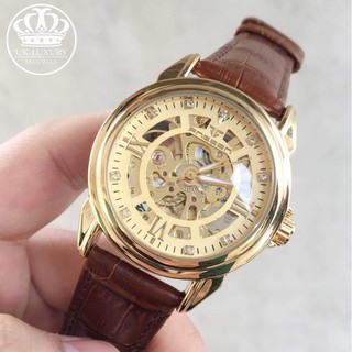 ĐỒNG HỒ CƠ NAM AUTOMATIC FNGEEN  8866 DÂY DA CAO CẤP CHÍNH HÃNG