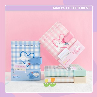 Sổ tay journal ROSY POSY sổ bìa da 192 trang size A6 tặng kèm sticker siêu xinh MNB217 miaoslittleforest
