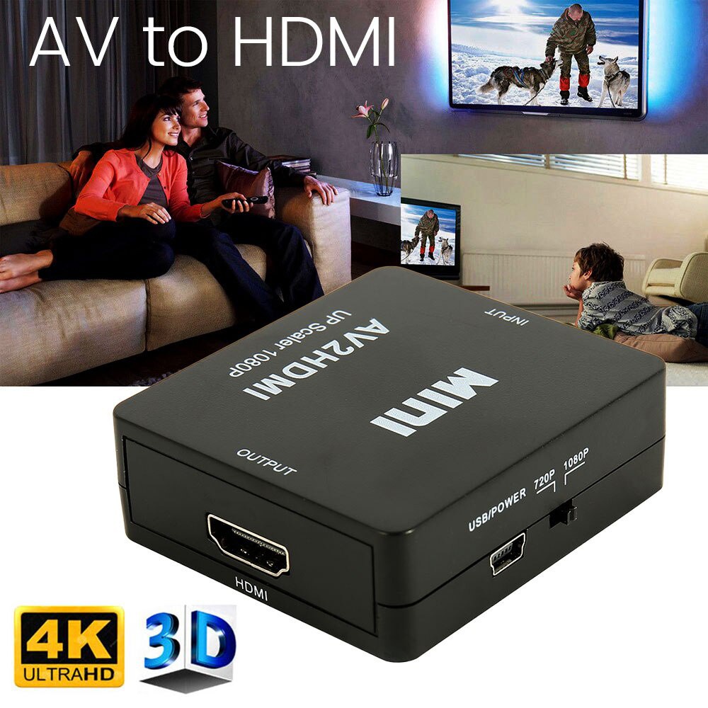 Bộ Chuyển Đổi Video Rca / Cvbs / Av Sang Hdmi 1080p Chuyên Dụng