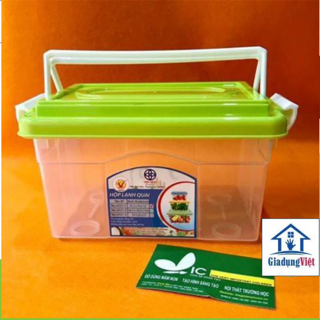 Hộp đựng thực phẩm, rau, củ Cao Cấp Việt Nhật 6521 có quai xách tiện lợi