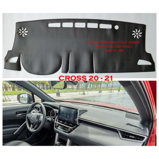 Thảm taplo da vân carbon cao cấp xe toyota cross