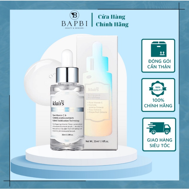 Tinh Chất Klairs Vitamin C Dưỡng Sáng Da, Mờ Th âm 35ml Serum Klairs Vitamin C Freshly Juiced Vitamin Drop