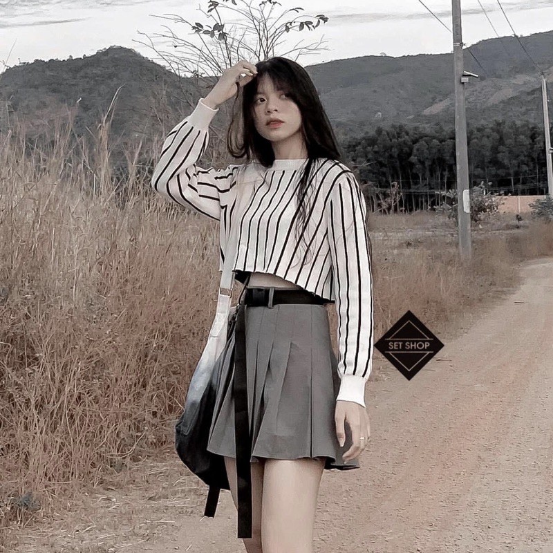 Chân váy tennis túi hộp kèm belt | BigBuy360 - bigbuy360.vn