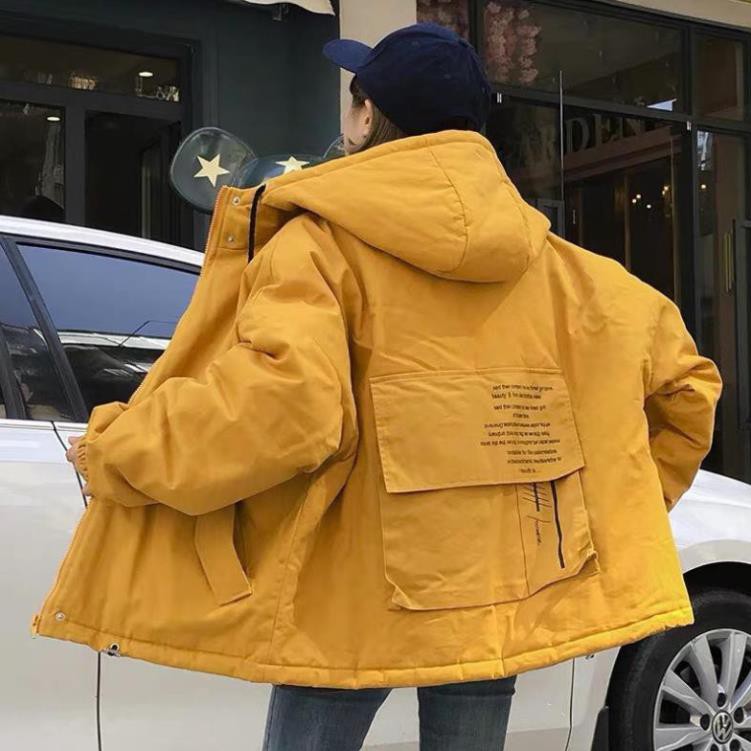 Áo khoác kaki túi hộp unisex form rộng Túi Hộp Sau nam nữ thời trang kim gia