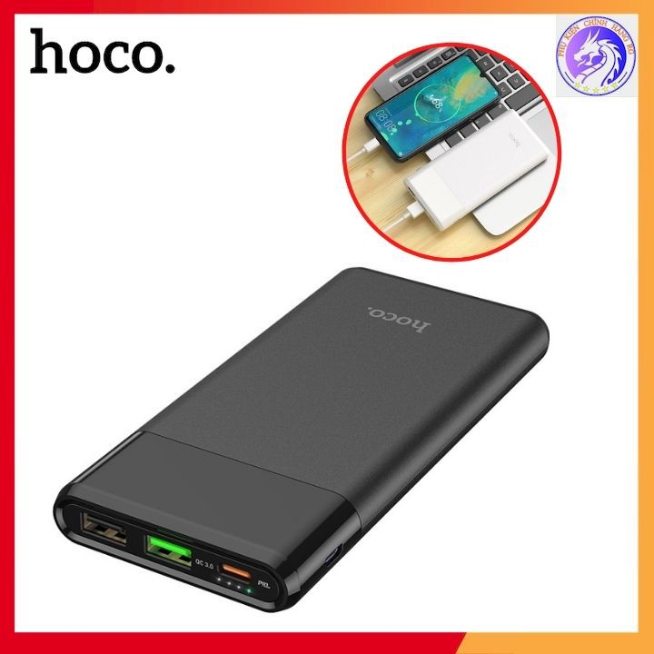 Pin Dự Phòng Hoco J58 10000mAh Sạc Nhanh và Đầu Ra Type-C Cho PD3.0 QC3.0 / 2.0 FCP AFC Với Đèn Led