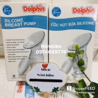 Cốc hút + hứng sữa sillicon Dolphin