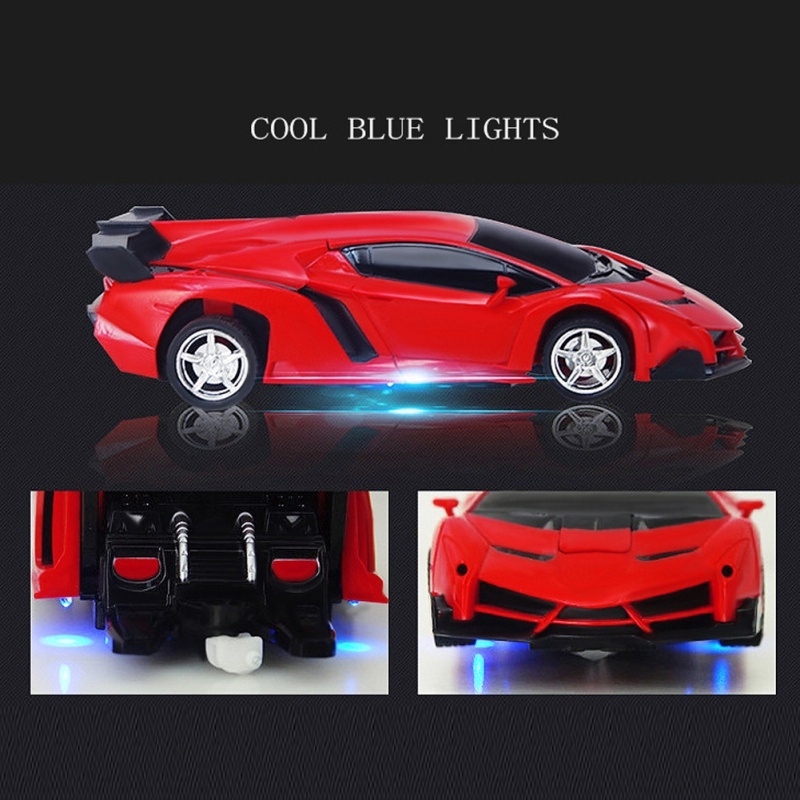 One-key Deformation Robot Toy Transformation Electric Car Model with Remote Controller