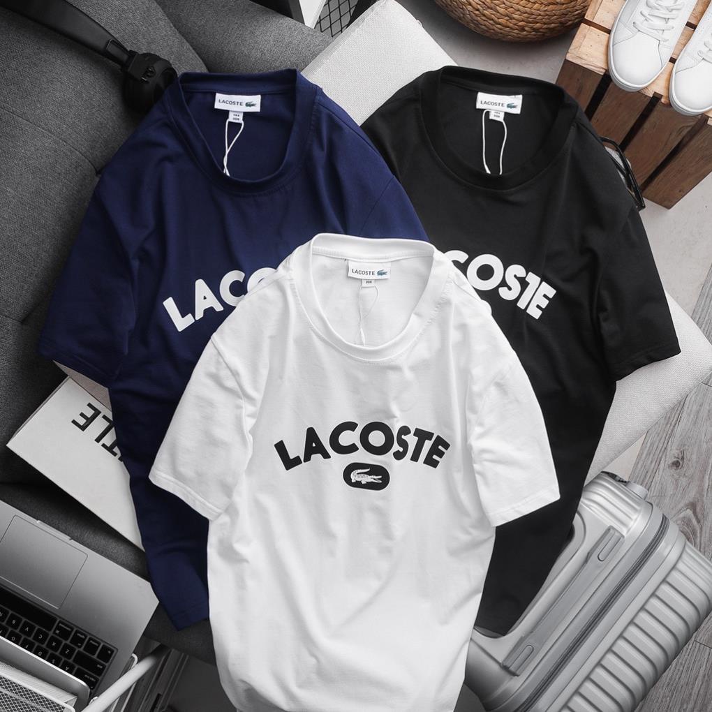 Áo Thun Nam Áo Phông Nam Cổ Tròn LACOSTE Tay Ngắn Cao Cấp Vải Cotton Thoáng Mát, Co Dãn 4 Chiều Form Chuẩn *