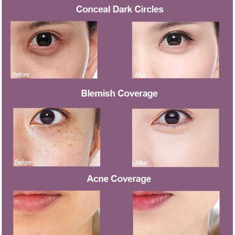 AMORTALS Bảng Che Khuyết Điểm Ba Màu Kem Che Khuyết Điểm Hàng Chính Hãng Có Mã Bảo Mật Kem Che Khuyết Điểm Vết Mụn Quầng thâm Đốm Phấn mụn trứng cá