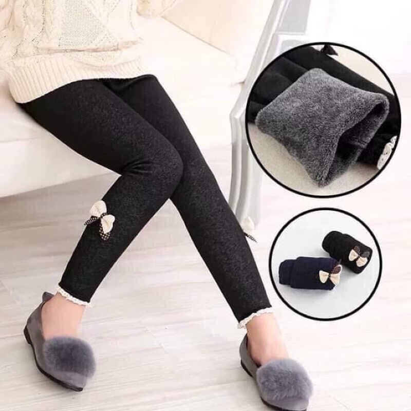 QUẦN LEGGING GIẢ BÒ LÓT LÔNG CHO BÉ ( có sz cho bé từ 11-35kg)