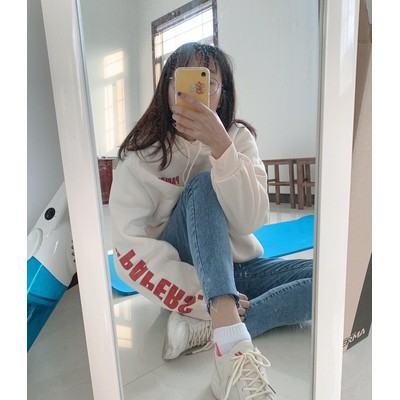 (Áo hoodie nữ)Áo Hoodie Nữ Nỉ Bông Ulzzang Dáng Rộng Phiên Bản Hàn Quốc - Liti shop