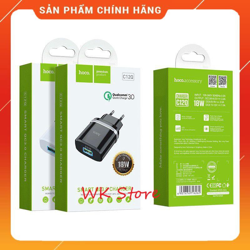 [Mã ELMSM3 giảm 20K đơn bất kì] củ sạc nhanh Hoco c12Q, sạc nhanh 18w (BH 1 năm) | BigBuy360 - bigbuy360.vn