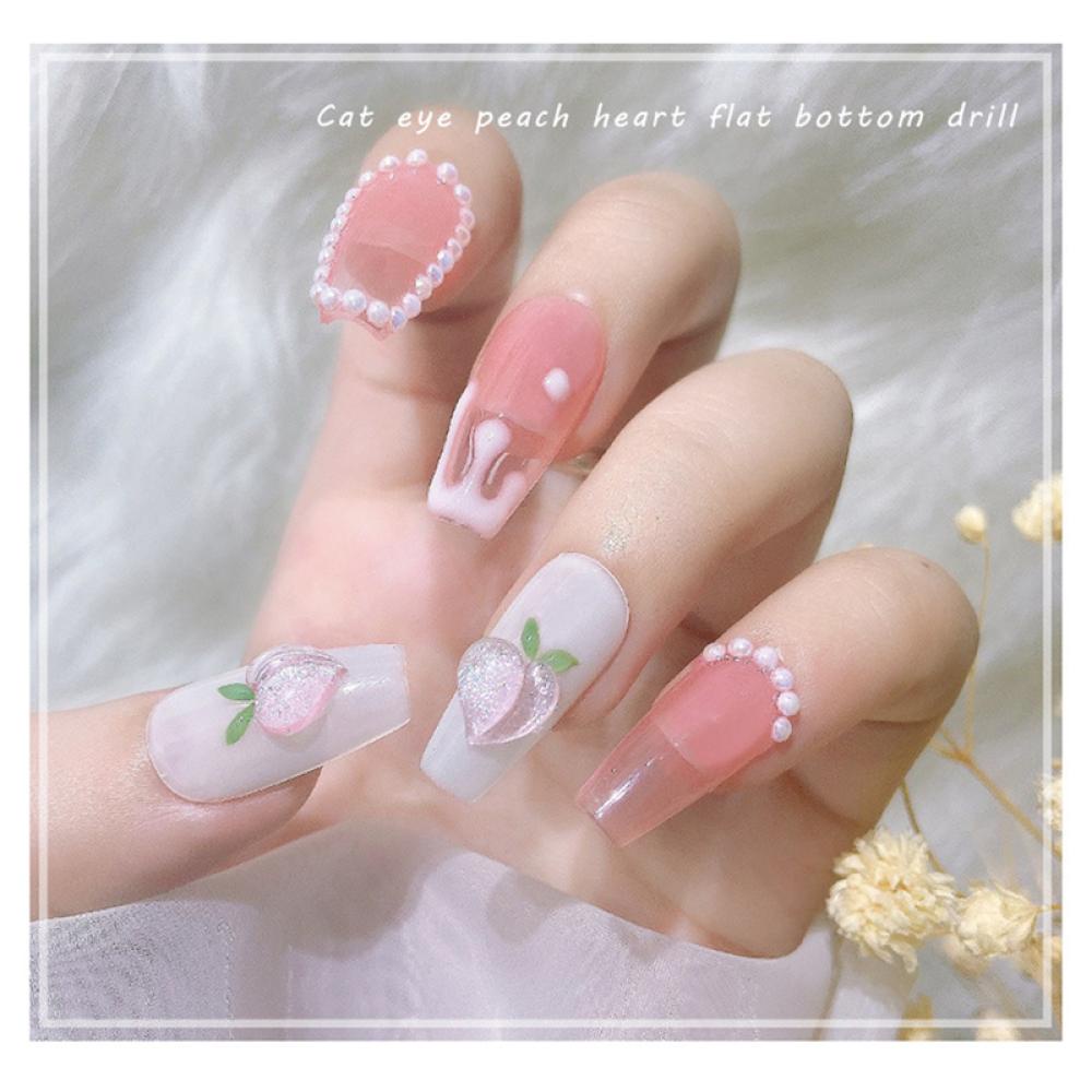 Bộ 30 HạT ĐíNh Trang Trí MóNg HìNh Tim 3D H2L1