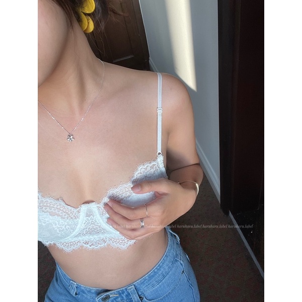 CHLOE | haruharu.label | Áo bralette ren mi trắng, áo lót, lingerie, áo có gọng | BigBuy360 - bigbuy360.vn