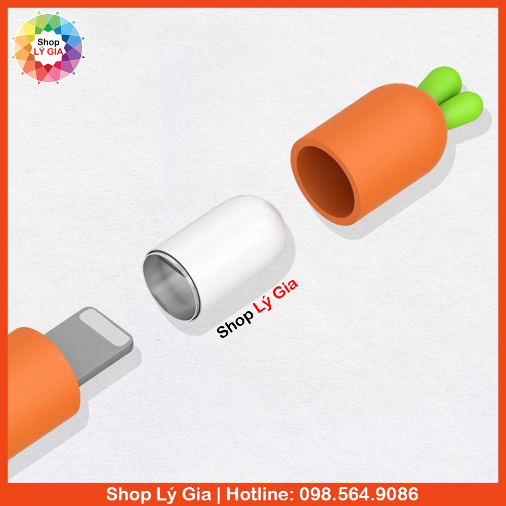 Ốp case Cà Rốt cho bút Apple Pencil 1/2