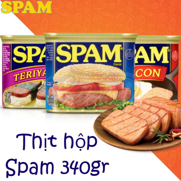 (5 vị) Thịt hộp Spam 340gr