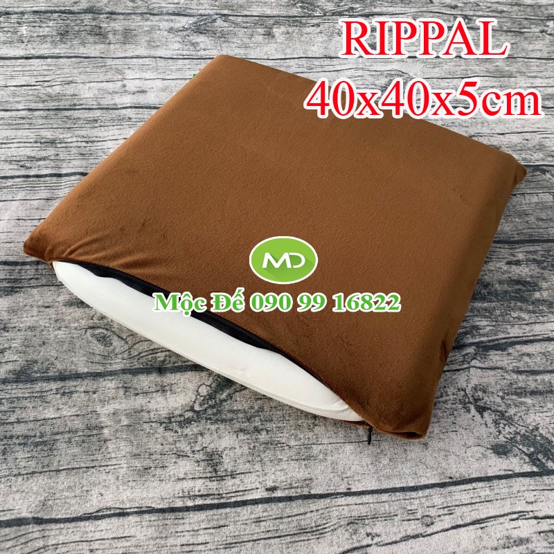 Đệm Ngồi Cao Su Memory Foam RIPPAL 40x40x5cm - Đa Năng Êm Ái, Dùng Ngồi Bệt Bàn Trà, Văn Phòng, Ghế Gỗ, Sofa.