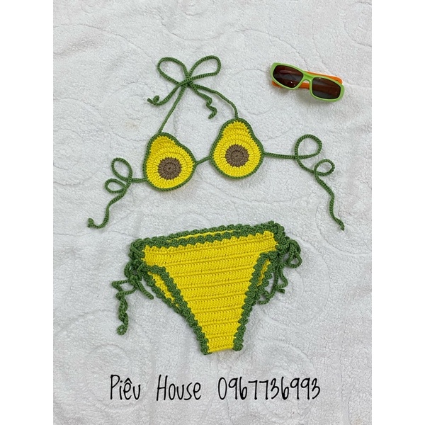 Bikini móc len 100% handmade cho bé