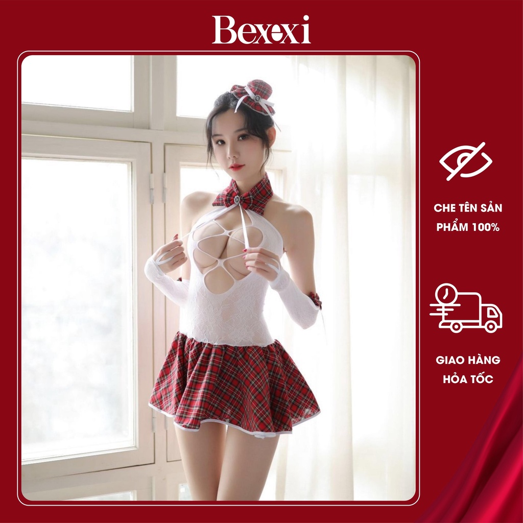 Set Váy Ngủ Ren Khoét Ngực - S1031