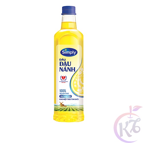 Dầu ăn Simply đậu nành chai 1 lít - dầu ăn cao cấp nguyên chất 1L - DATE MỚI