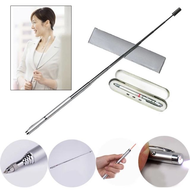 Bút thuyết trình đa năng 4 trong 1 vỏ kim loại