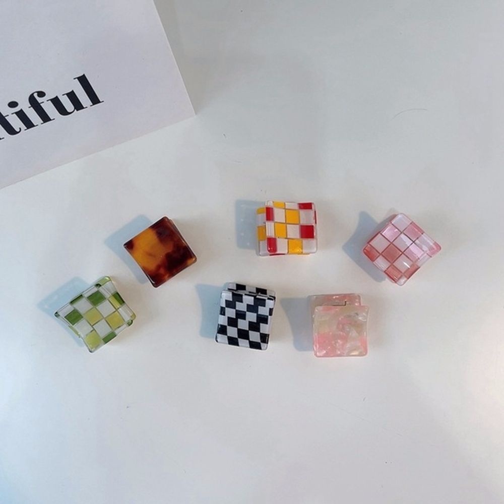 Kẹp Tóc Họa Tiết Sọc Caro Nhiều Màu Sắc Phong Cách Hàn Quốc Cho Nữ