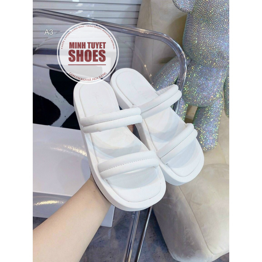 giày dép nữ minhtuyetshoes đế bánh mì quai ngang kẹp ngón mẫu mới đi biển xinh xắn