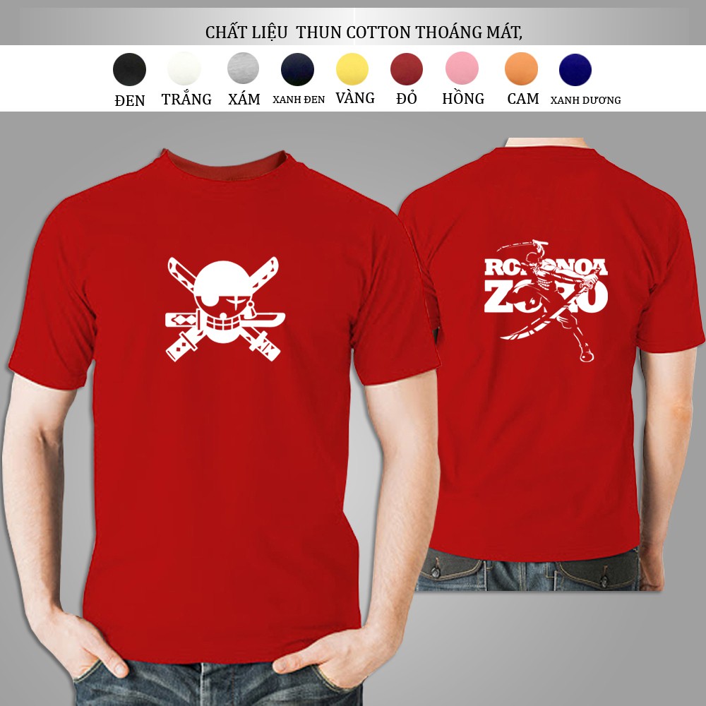 Áo Thun Nam OnePiece Zoroo Cổ Tròn ( nhiều màu) Tay Ngắn,đủ màu, đủ size