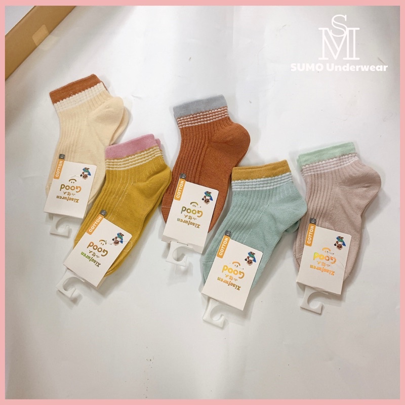(Sét 5 đôi) Tất ngắn cổ chất len gân siêu mịn lì dệt kim siêu đẹp cho bé 1-9 tuổi, . Kèm ảnh thật
